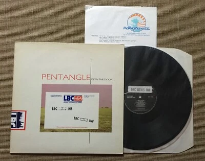PENTANGLE OPEN THE DOOR LP 1985 UK SPINDRIFT A1B1 PROMO A4 LBC RADIO COPY M- WAX - Image 1 of 4