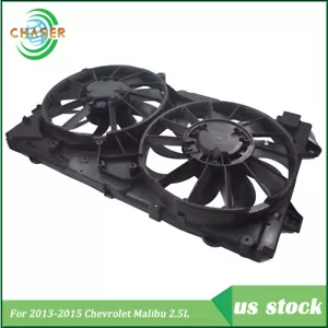 For 2013-2015 Chevrolet Malibu 2.5L Radiator Dual Cooling Fan Assembly 20979495 - Picture 1 of 8