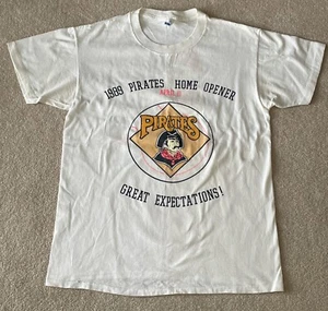 VINTAGE! Pittsburgh Pirates 1989 grandi aspettative! T-shirt apri casa; grande - Foto 1 di 9