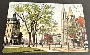 Postal: Broad Street escena edificios iglesia ~ Newark, Nueva Jersey NJ 1907 - Imagen 1 de 2