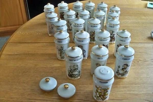Hummel Spice Jars Set of 23 Gold Trim Danbury Mint Japan - Picture 1 of 6