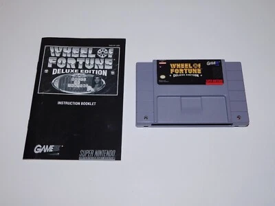 WHEEL OF FORTUNE Nintendo 1993 SNES CARTRIDGE MANUAL ONLY AUTHENTIC TESTED CLEAN - Image 1 of 4