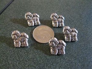 CONCHO 20 Stück kleine 8 mm Malteser Hund Antik Silber Conchos NEU - Bild 1 von 2