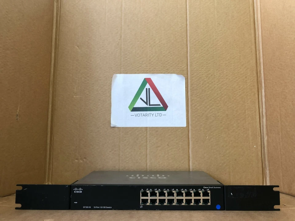 Cisco SF100-16 v2 with Brackets 16-Port 10/100 Switch Cisco SF100-16 (Inc VAT) - Image 1 of 4