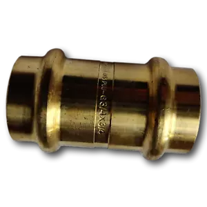 5 Pieces 3/4" Press Coupling, Press Fit, Lead Free Brass - Picture 1 of 2