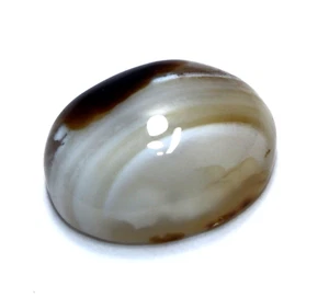 Piedra preciosa suelta cabujón de ágata a rayas naturales certificada de 20 quilates 20 x 15 x 8 mm - Imagen 1 de 5