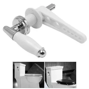 White Traditional Ceramic Bathroom Flush Cistern Lever Toilet Handle Replacement - Picture 1 of 10