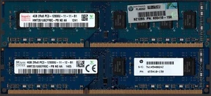 SK Hynix 8GB (2x4GB) 2Rx8 PC3-12800U DDR3 1600MHz Desktop RAM Memory Tested - Picture 1 of 2