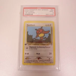 Hoothoot 60/111 - 2000 1st Edition Pokemon Neo Genesis - PSA 9 MINT - Picture 1 of 2