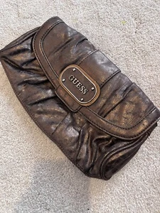 Genuine Bronze Antique Guess Mysterious Mini Clutch Bag Travel Bag BNWT - Picture 1 of 12