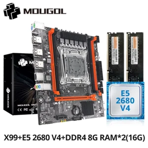 X99 Gaming Motherboard Kit with Intel Xeon E5 2680 V4 & DDR4 8Gx2 2133Mhz Dual C - Picture 1 of 12