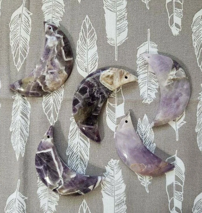 Colgantes de piedra amatista natural fabricación de joyas piedras preciosas suministros EE. UU. Foto 1 de 1