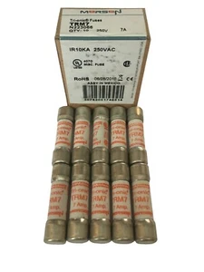 Fusible tri-ónico FERRAZ SHAWMUT MERSEN TRM7 7A 250V JPSF713 paquete de 1/5/10 - Imagen 1 de 5