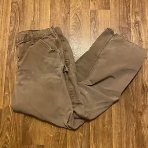 Vintage Carhartt Carpenter Pants Men 40x32 Canvas Workwear Desert Tan - Picture 1 of 8