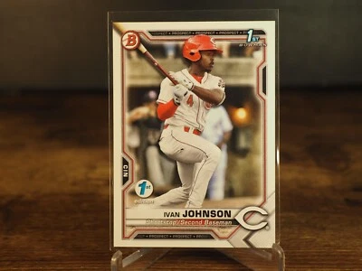 2021 Bowman First Edition #BFE-149 Ivan Johnson  Cincinnati Reds - Image 1 of 2