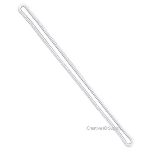 LOT 100 LUGGAGE TAG PLASTIC WORM LOOPS CLEAR 6" LONG LAMINATING - FREE SHIPPING - Picture 1 of 2