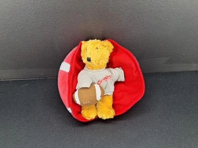 Urso de pelúcia vintage Washington State Cougars urso com zíper futebol - Imagem 1 de 4