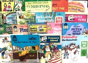 CHILDREN'S SEE/HEAR/READ BOOK & RECORD 1950s-1990s CLASSIC COLLECTION (20 BOOKS) - Picture 1 of 20