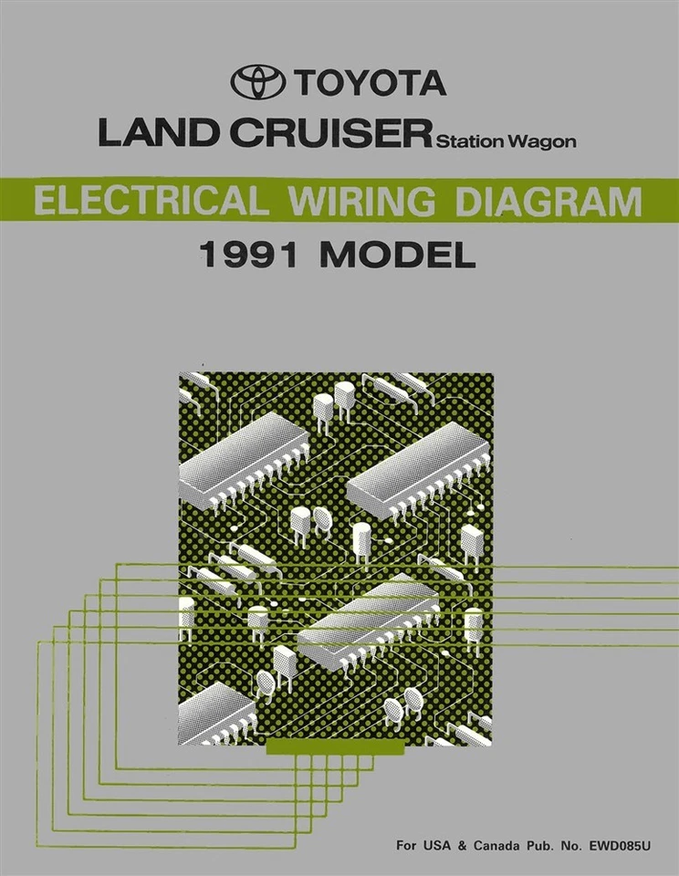 Toyota Land Cruiser 1991 diagramas de cableado esquemas diseño de fábrica OEM Foto 1 de 1