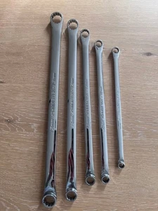 Juego de llaves de caja SNAP-ON XDHM 12Pt métricas de alto rendimiento 15° desplazadas 5 piezas usadas - Imagen 1 de 5
