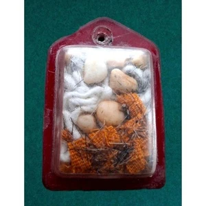 Seltenes thailändisches Amulett Phra That Khao Bin heiliger Faden Mönch Gewand Haar mächtiges Glück - Bild 1 von 8