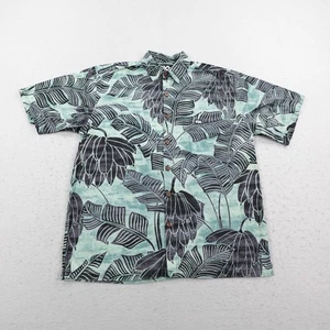 Rix Hemd Herren Small grün schwarz Hawaii Aloha Banana Leavesa Knopfleiste Camp - Bild 1 von 9