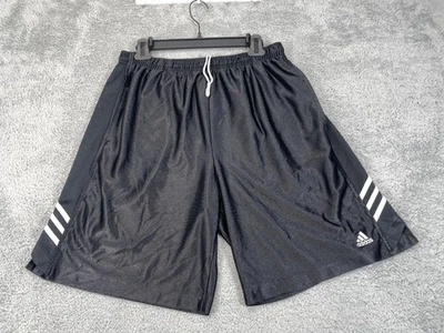 De Colección Adidas Pantalones Cortos de Gimnasio Para Hombres Medianos Negros Deslumbrantes Tres Rayas Atléticos Años 90 Y2K Foto 1 de 4