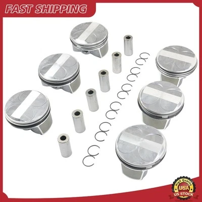 6pcs Pistons & Rings Set A2720304017 A2720301018 for Mercedes-Benz E280 3.0L V6 - Изображение 1 из 4
