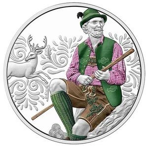 Österreich 10 Euro Silber Proof 2025 Aufbrezeln Leder 2025  gschneizt & kampelt - Bild 1 von 3