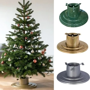 Soporte para árbol de Navidad con depósito - Diseño moderno árbol de Navidad real dorado redondo - Imagen 1 de 17