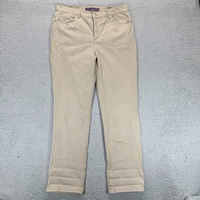 Gloria Vanderbilt Amanda Womens High Rise Tapered Jeans Khaki Beige Size 10 - Image 1 of 4