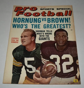 1965 PRO FOOTBALL SPORTS SPECIAL Magazine PAUL HORNUNG JIM BROWN - Picture 1 of 3
