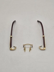 Vintage Cartier Rimless Eyeglasses Frame Only Gold & Wood 31399814 - 1 - Picture 1 of 21