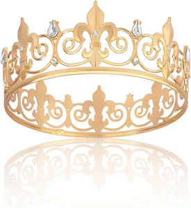 King Crown for Mens Crown Royal Headband Gifts for Men Adult,Birthday Prom Hallo - Picture 1 of 12