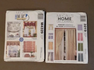 McCall's Home Decorating Two Pattern Lot, Window Valance & Shades 3219 & M4329 - Image 1 of 2