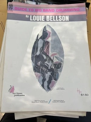 Louie Bellson Guía para Big Band Batería Partituras Instrucción Años 60 Libro Raro Foto 1 de 4