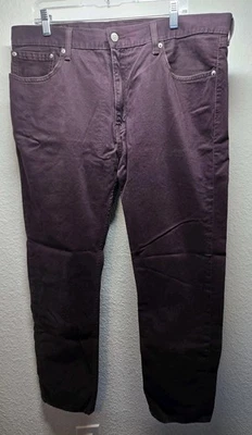 Levi's 508 Regular Taper Purple/Burgundy Cotton 5-Pocket Pants Sz 38 x 32"  - Image 1 of 4