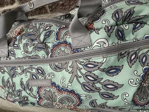Vera Bradley Bohemian Blooms Large Rolling Duffle Bag Luggage Floral 22" - Picture 1 of 9
