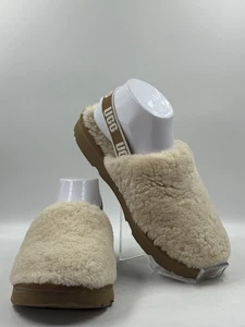 Zapatillas UGG para mujer Fluff Yeah crema rasguños talla 7/38 honda trasera deslizable esponjoso - Imagen 1 de 15