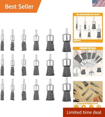 Juego de cepillos de extremo de alambre para taladro 6 tamaños 0,012 pulgadas alambre prensado limpieza de metales Foto 1 de 4