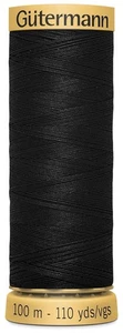Gutermann Natural Cotton Thread 110yd-Black - 6 Pack - Picture 1 of 1
