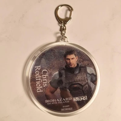 Resident Evil Death Island Chris Redfield Acrylic Keychain Round1 Japan - Image 1 of 4