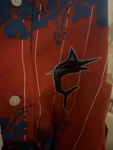 Reyn Spooner Florida Marlins Hawaiian Shirt Mens 3XL City Connect Sugar Kings - Picture 1 of 8