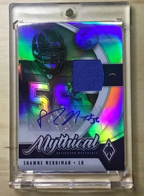 2021 SHAWNE MERRIMAN Phoenix Mythical Game Worn Used Patch Auto SP /50 Chargers - Image 1 of 2