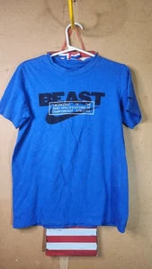 BOYS KIDS YOUTH NIKE BLUE ACTIVE T SHIRT TEE SHIRT SZ S - Picture 1 of 3