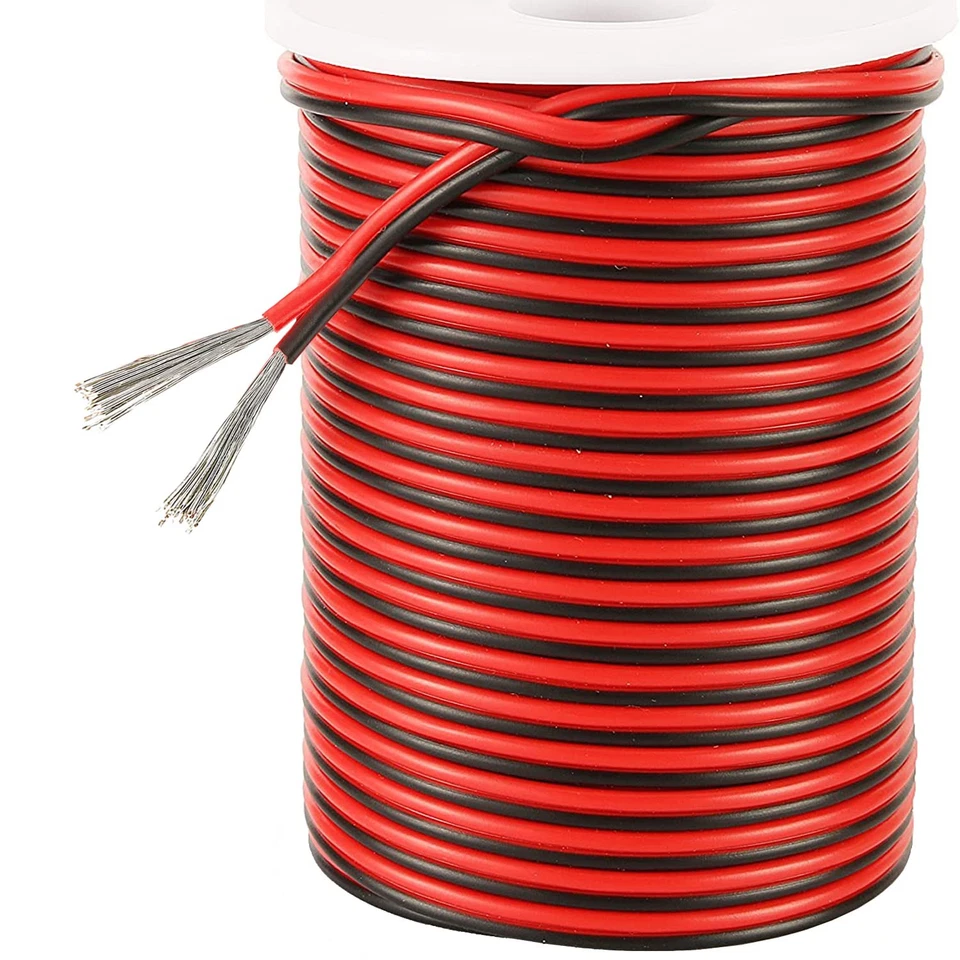 20 Gauge 2Pin Extension Wire, 20AWG 2 Conductor Parallel Electric Cable Cord ... - Image 1 of 4