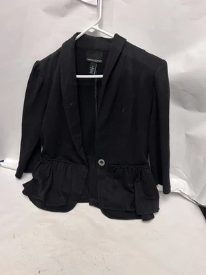 Cynthia Rowley womens black suit jacket button up medium - Image 1 of 3