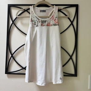 Lija weiß und rosa ärmelloses Tanktop Größe Large  - Bild 1 von 8