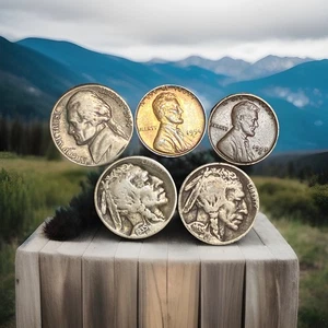 Münzsammlung Büffelnickel 1935 S. gemischt. Schöne frühe Münzen🔥🔥 - Bild 1 von 12