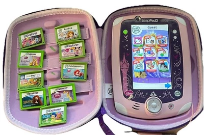 LeapFrog LeapPad 2 Explorer Learning System Disney Princess Edition + 10 Games - Image 1 of 4
